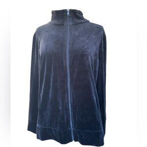 NWOT Talbots Velour Zip Up Jacket